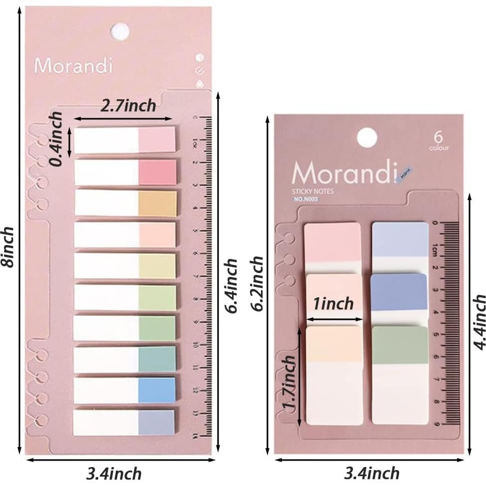 Pestañas Indexadas AIYUENCICI con Regla, 4 Paquetes 660 Piezas