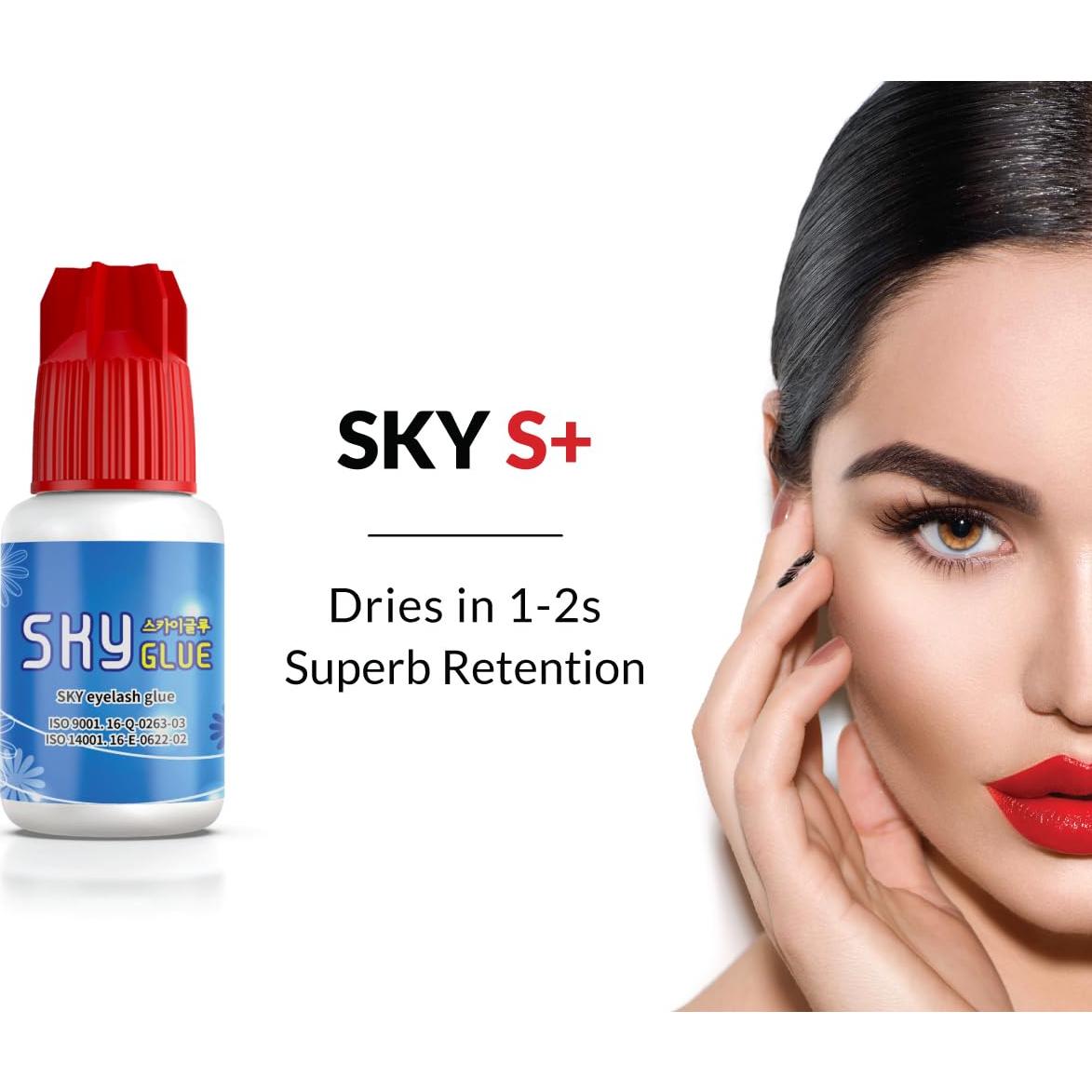 2 Botellas Adhesivo Sky Glue S+ 5ml para Pestañas Semipermanentes