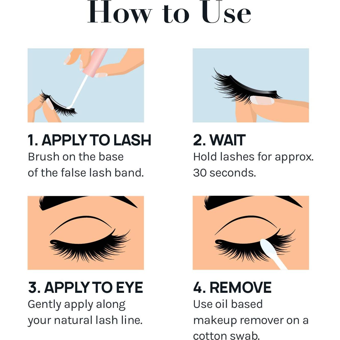 Adhesivo para Pestañas Falsas AOA Studio 4pcs Resistente al Agua