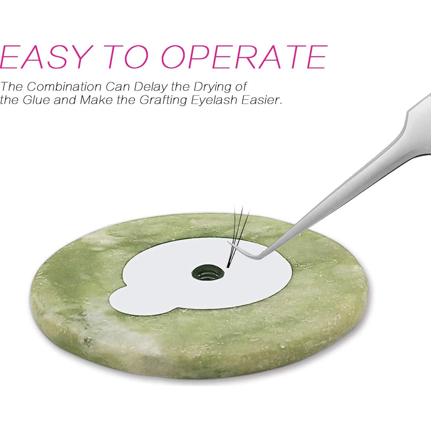 200 Almohadillas Adhesivas Fenshine + Piedra de Jade para Pestañas