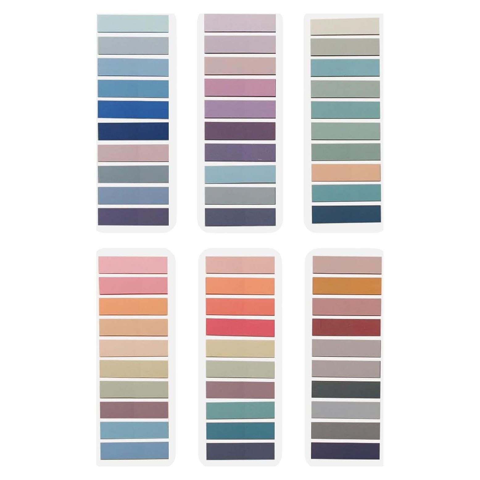 Marcadores de Página Lysas 1200pcs Pestañas Adhesivas Morandi