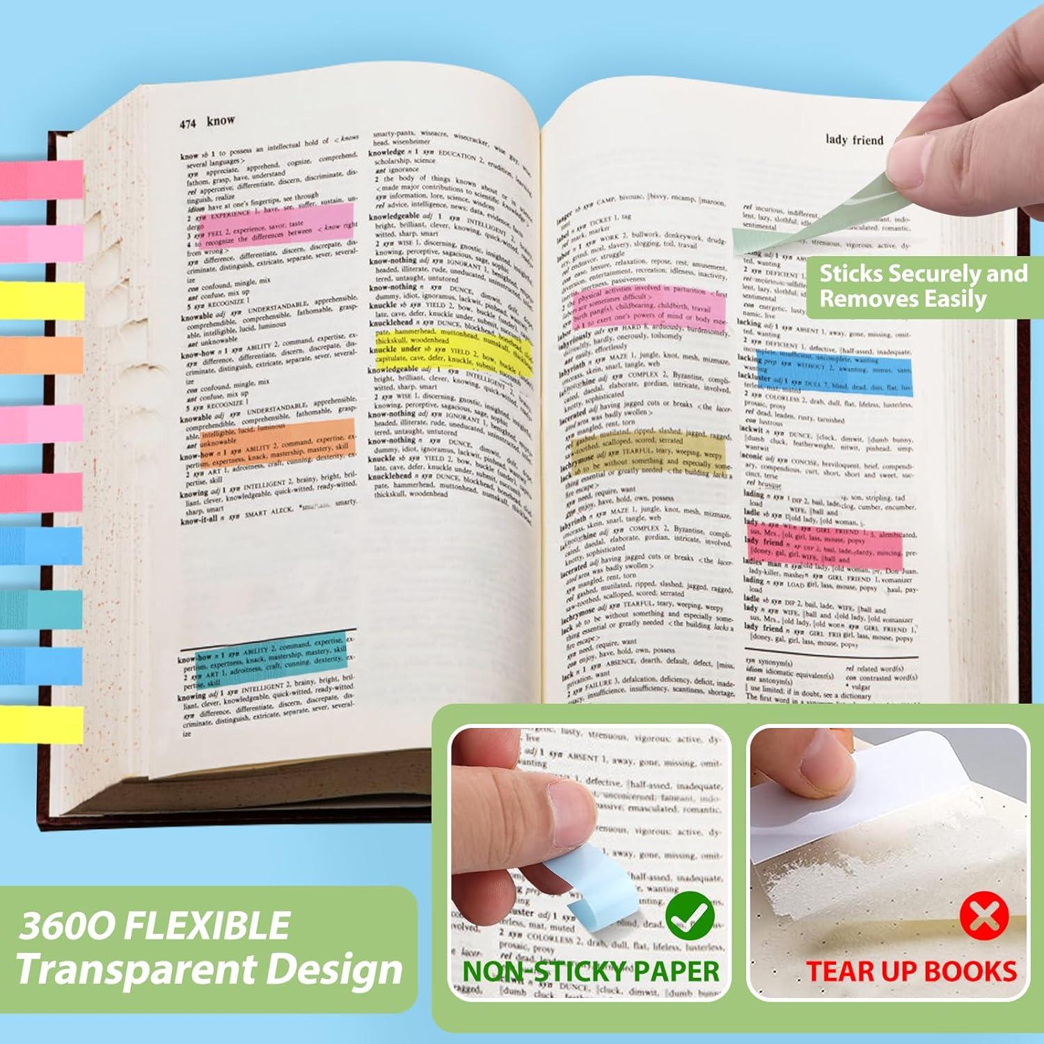 Marcadores de Página Lysas 1200pcs Pestañas Adhesivas Morandi