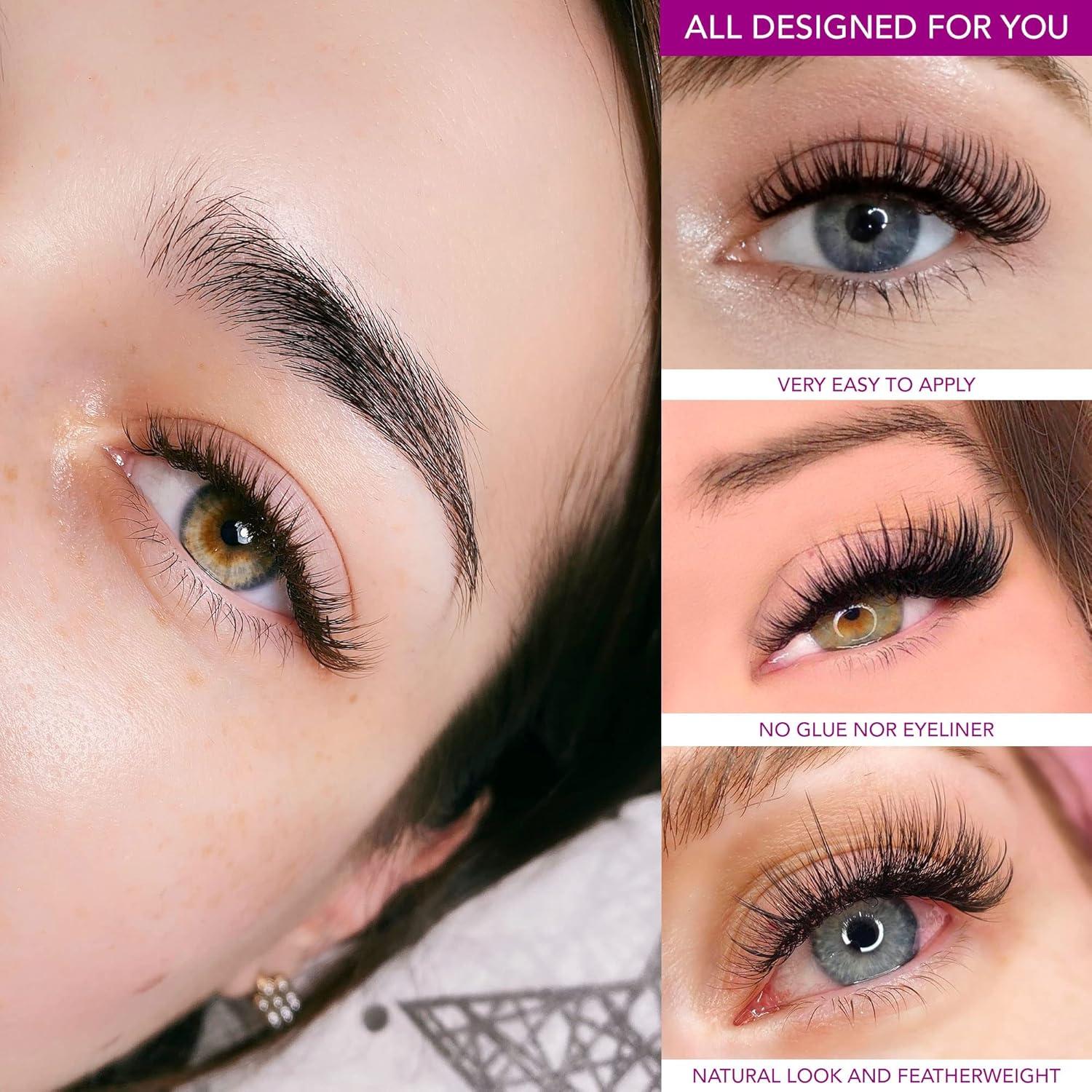 Pestañas Autoadhesivas Reutilizables easbeautynaturals 8 Piezas