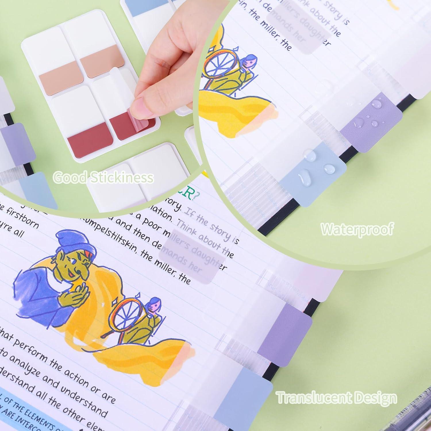 Etiquetas Adhesivas Reposicionables EOOUT 480 Piezas 12 Colores