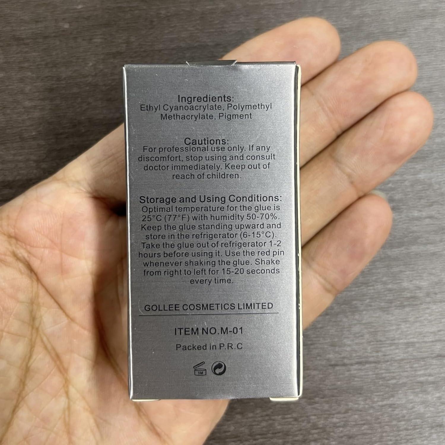 Pegamento para Extensiones de Pestañas GOLLEEPRO 5ml Secado Rápido