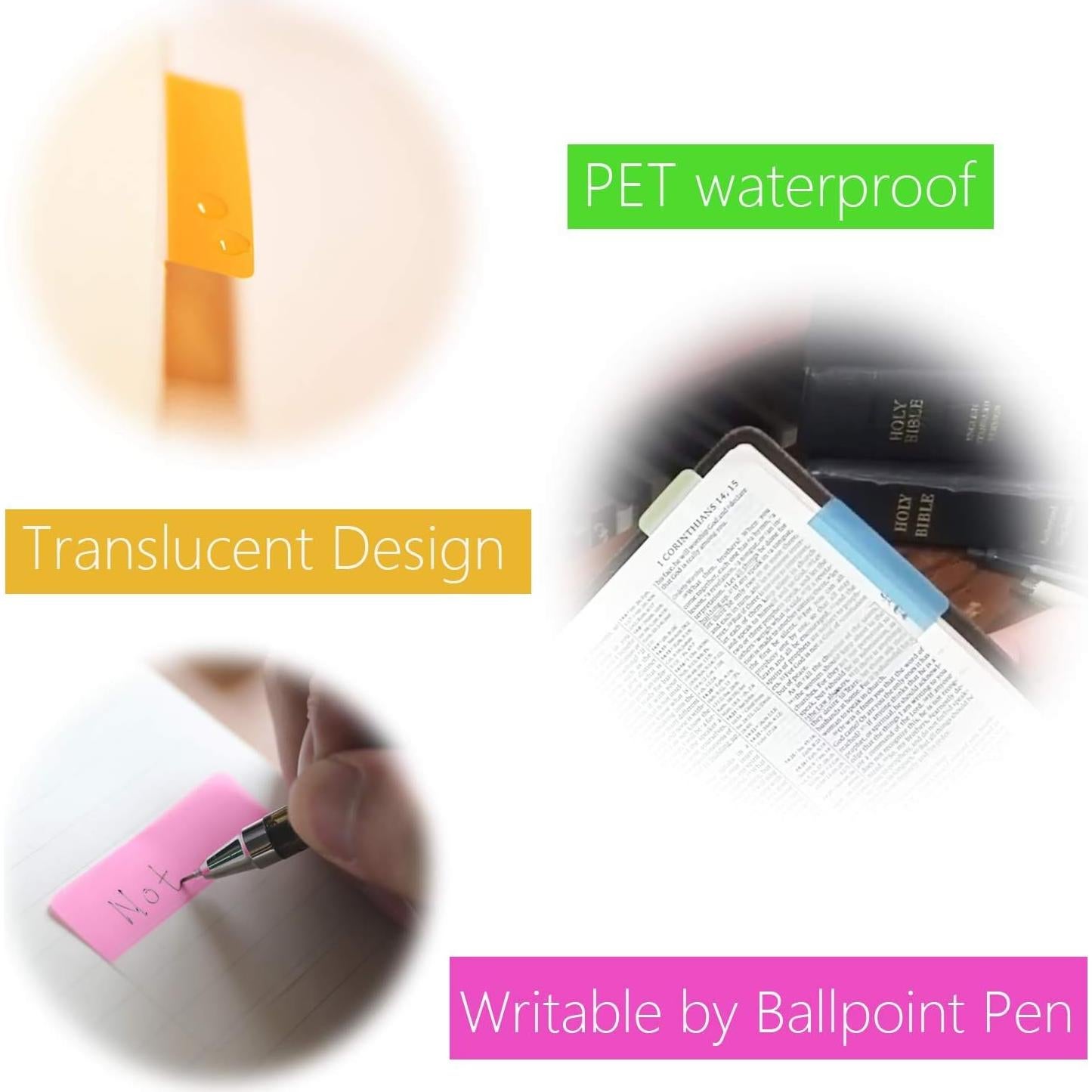 Pestañas Adhesivas KICNIC 960 Piezas 12 Colores Neón 5.8x8.9cm