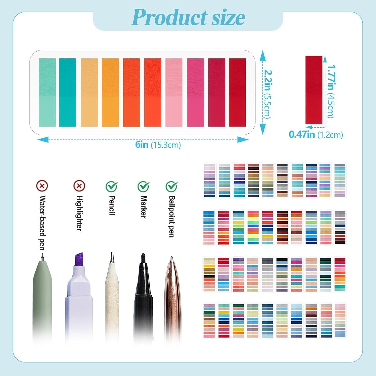 Etiquetas Adhesivas Transparentes ReliThick 8000 Pcs Multicolor