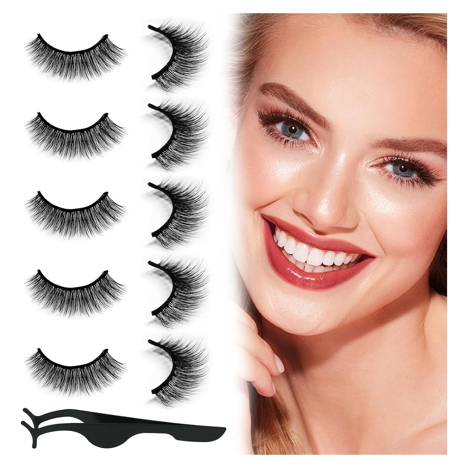 Pestañas Postizas Autoadhesivas Ayehe 5 Pares Largas Naturales