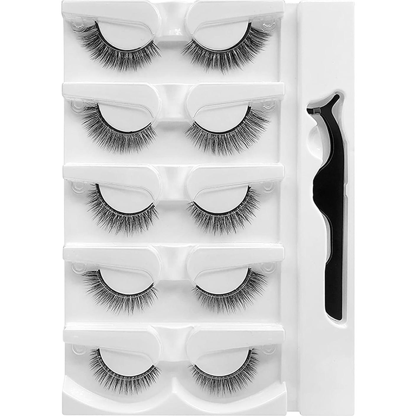 Pestañas Postizas Autoadhesivas Ayehe 5 Pares Largas Naturales