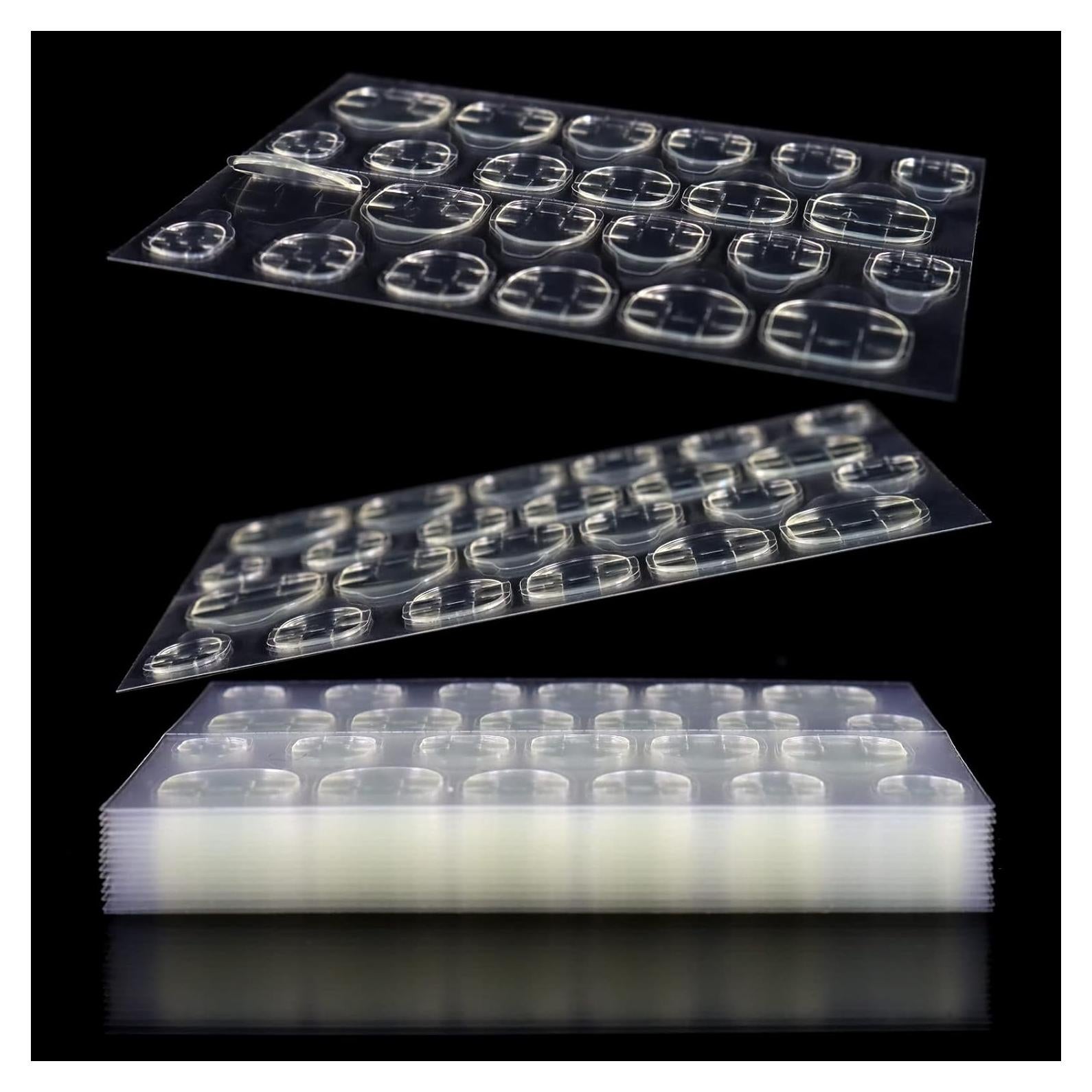 Pestañas Adhesivas Doble Cara Allstarry 288 Piezas 12 Hojas