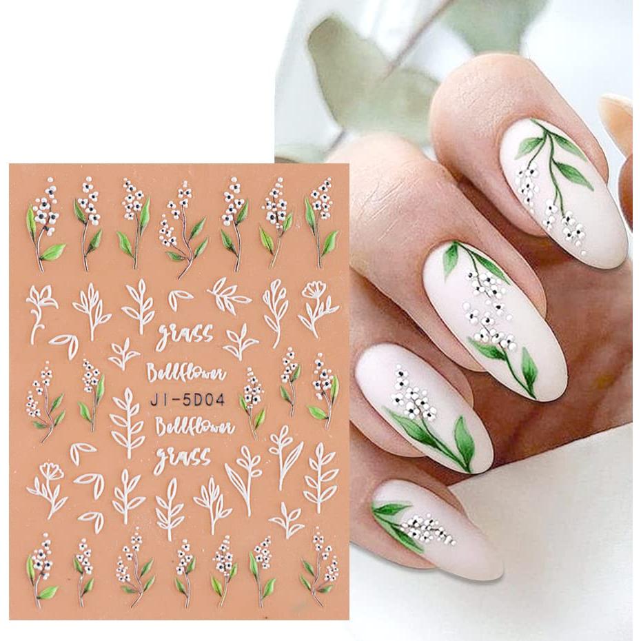 Calcomanías Autoadhesivas para Uñas 3D Jmeowio - 4 Hojas