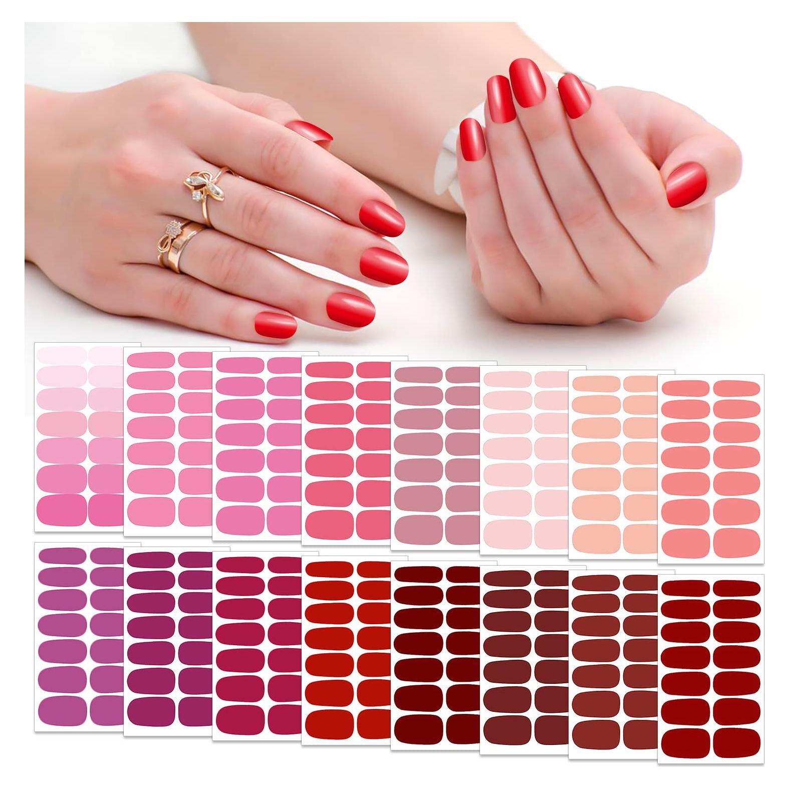 Calcomanías de Esmalte de Uñas SILPECWEE - 16 Hojas + Lima