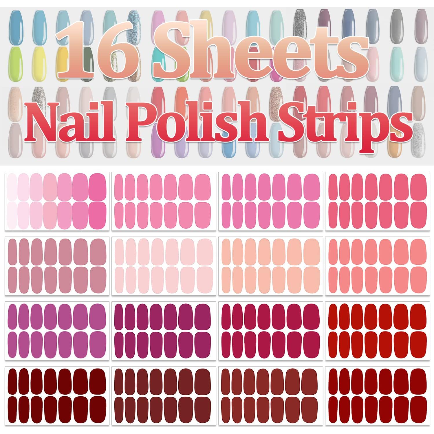 Calcomanías de Esmalte de Uñas SILPECWEE - 16 Hojas + Lima