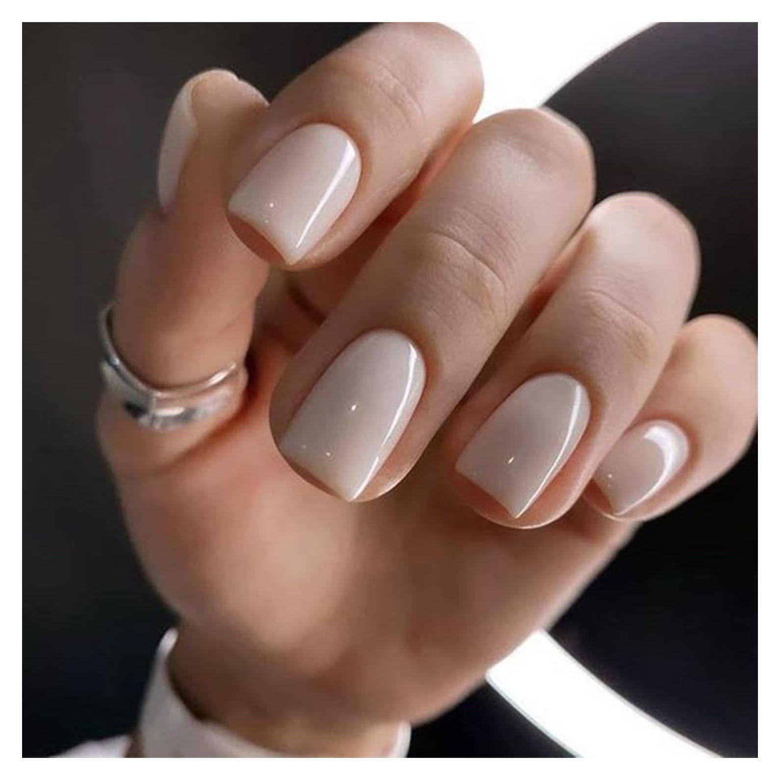 Kit Uñas Postizas Modelones Blancas 32Pcs 16 Tamaños