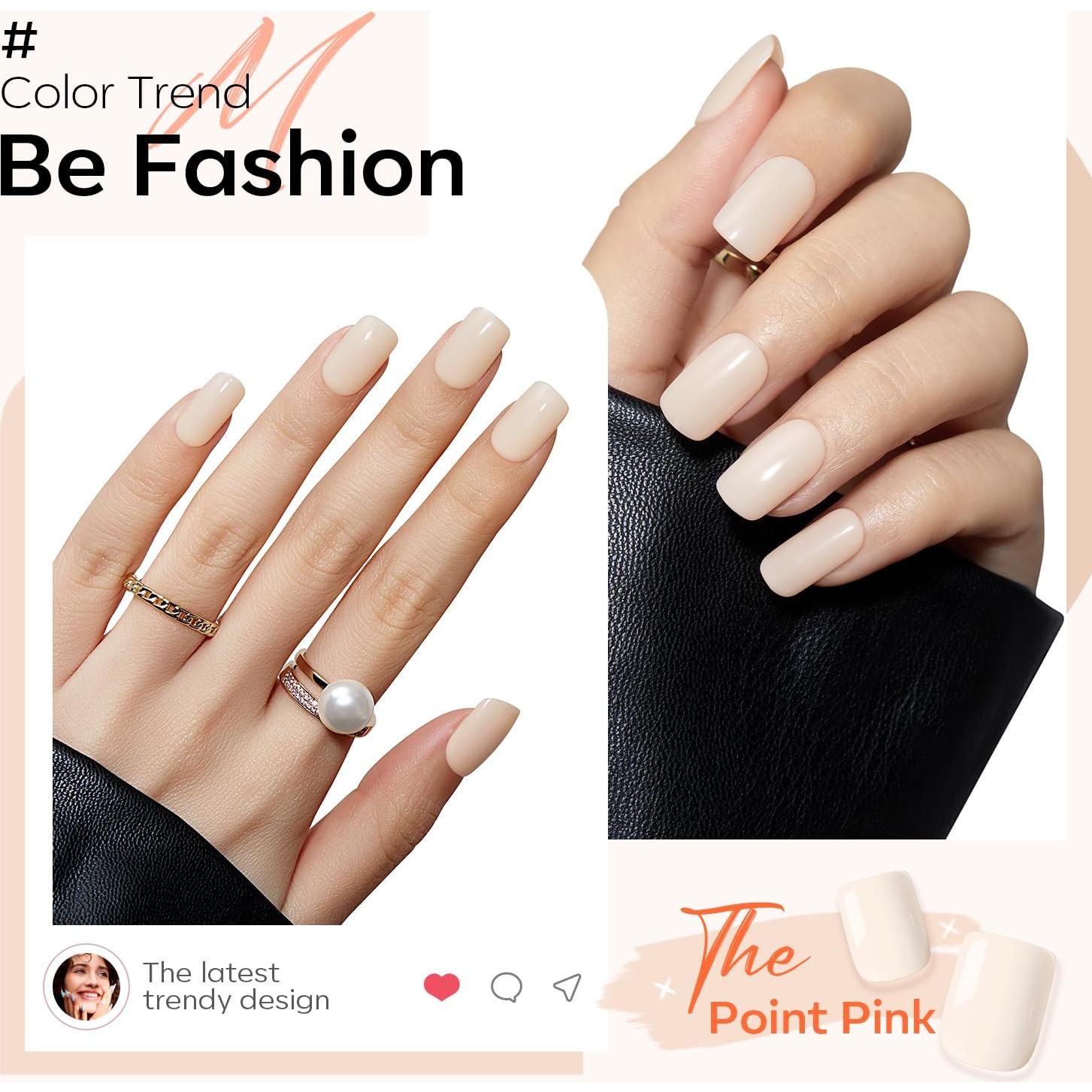 Kit Uñas Postizas Modelones Blancas 32Pcs 16 Tamaños