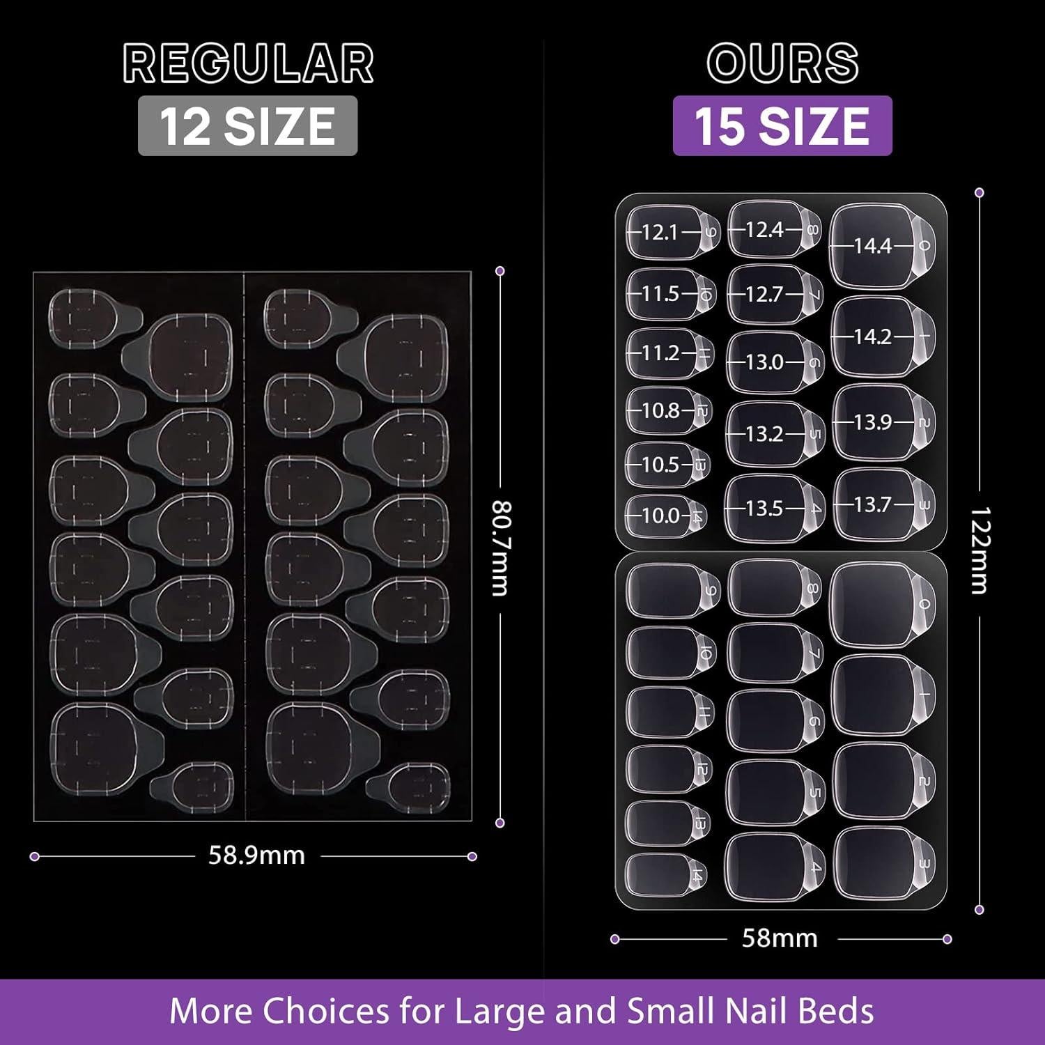 Calcomanías para Uñas Falsas BTArtbox 300PCS Ultra Delgado