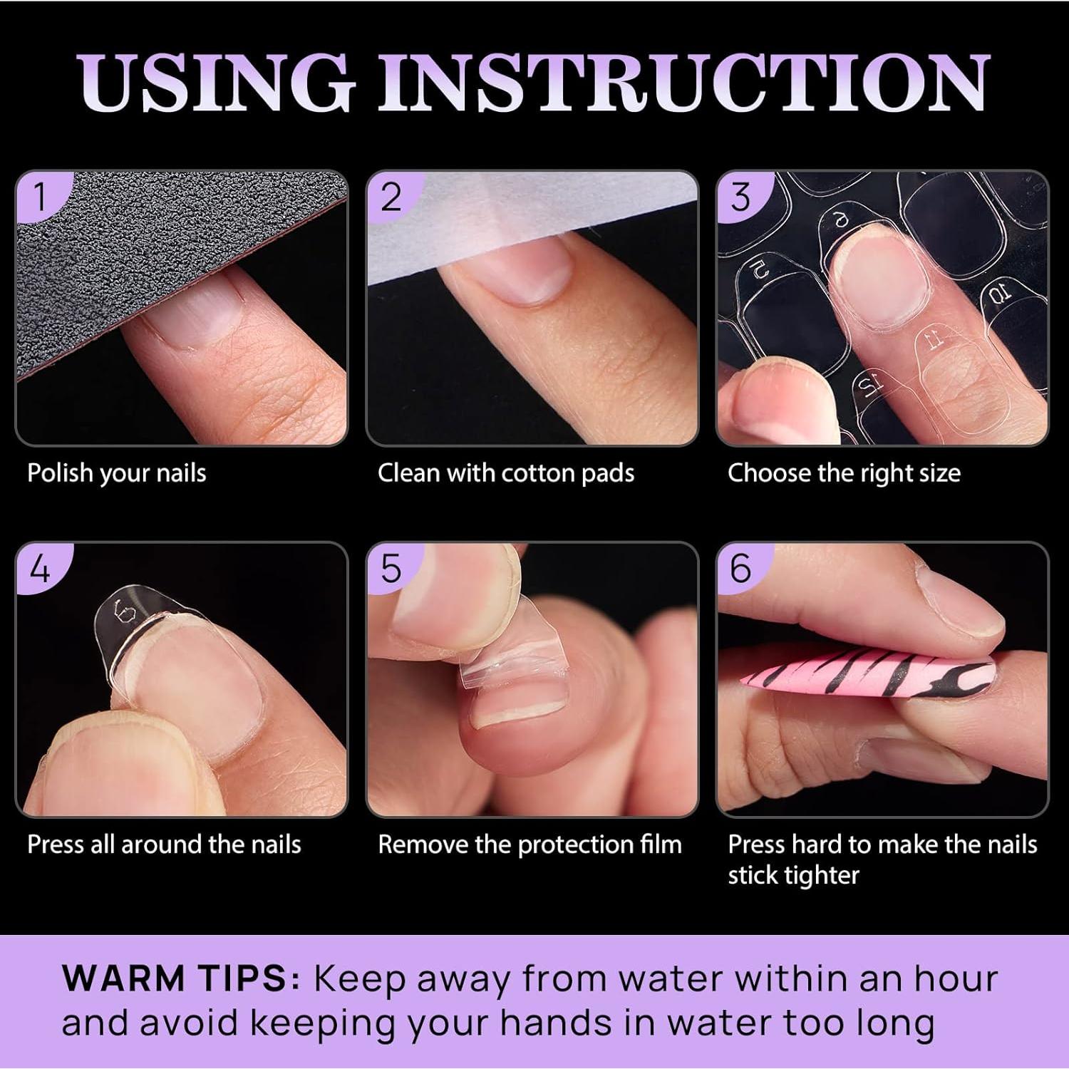 Calcomanías para Uñas Falsas BTArtbox 300PCS Ultra Delgado