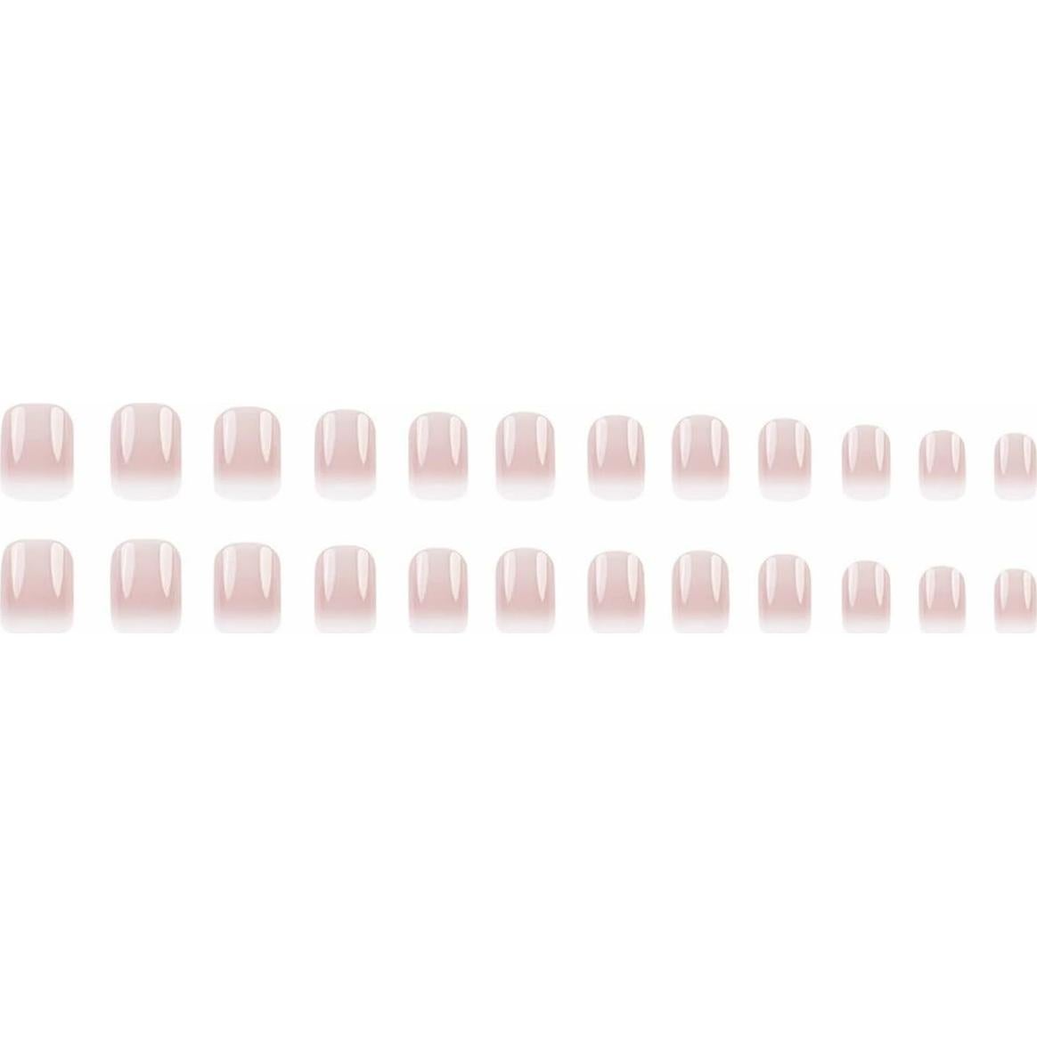 Uñas Postizas Acrílicas Cuadradas Juggssa 24PCS Brillantes