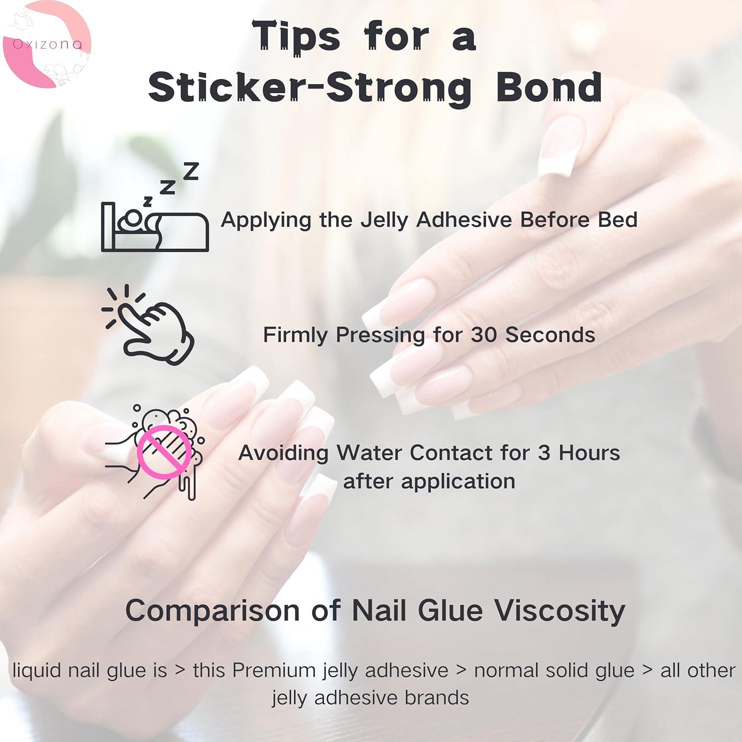 Etiquetas Adhesivas para Uñas Oxizona - 240 Piezas Impermeables