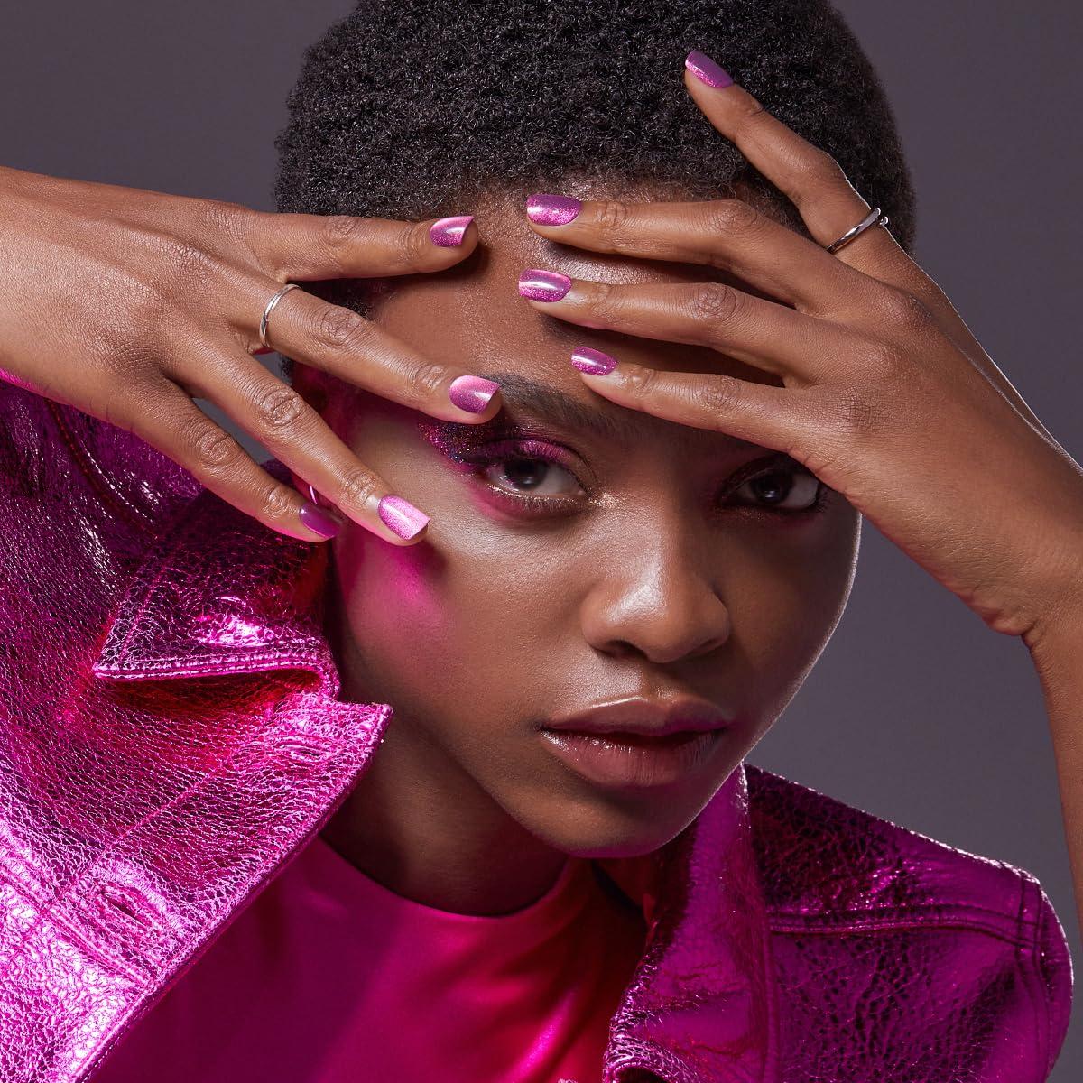 Uñas Postizas KISS imPRESS No Glue Mani Rosa Oscuro Cortas