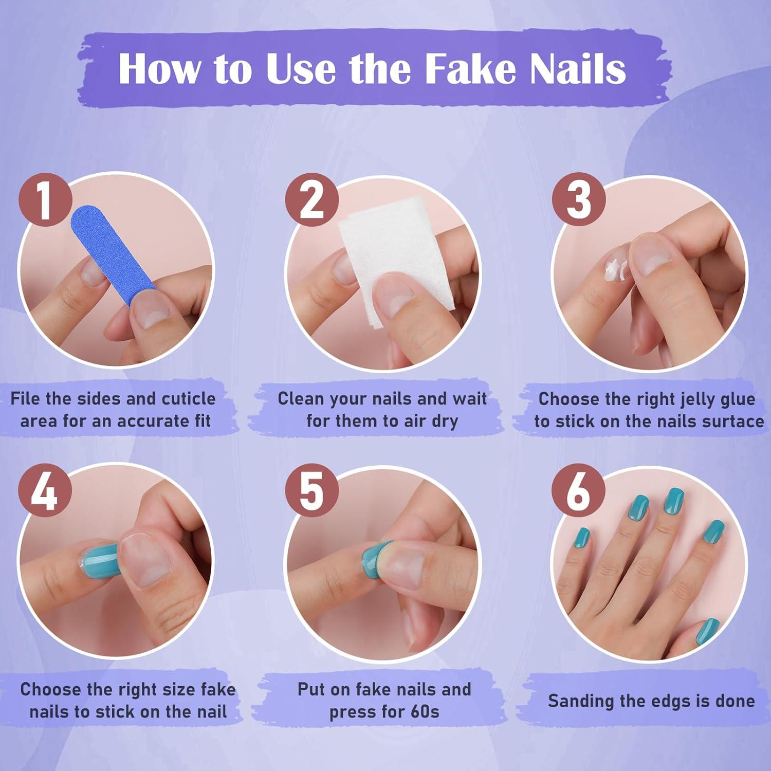 Uñas Postizas Cortas Jofay Fashion Rojo Vino 24PCS