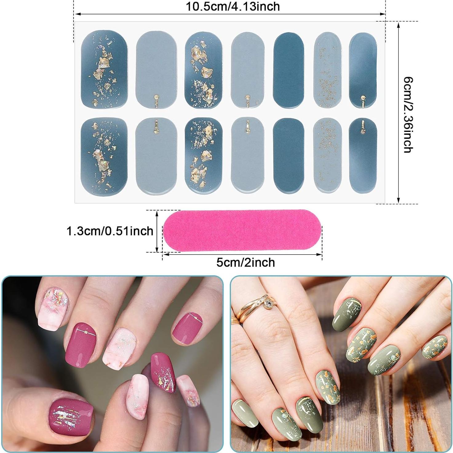 Calcomanías de Uñas Autoadhesivas Maitys 140 Pcs Gradiente