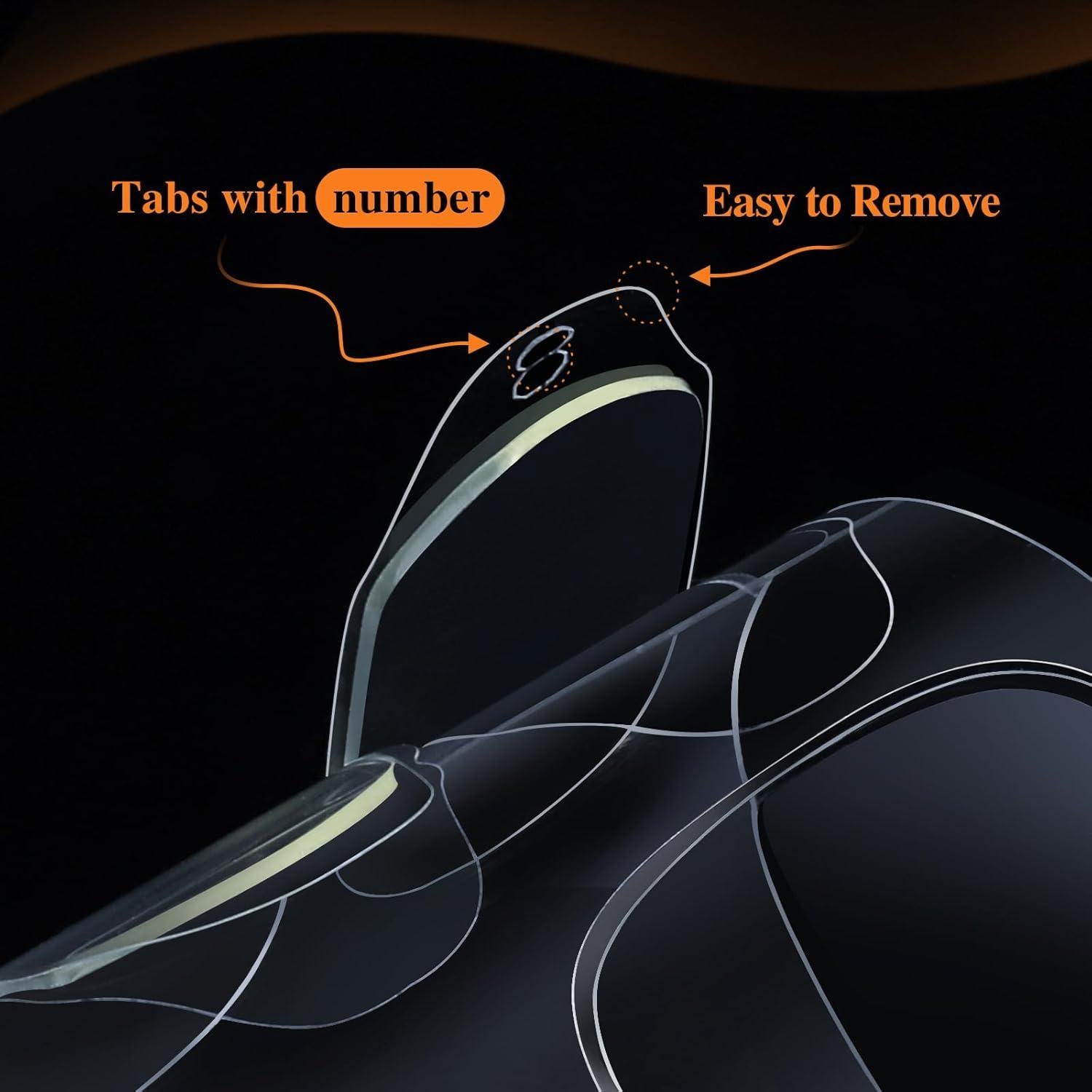 Pestañas Adhesivas para Uñas Teenitor 900 Piezas 15 Tamaños