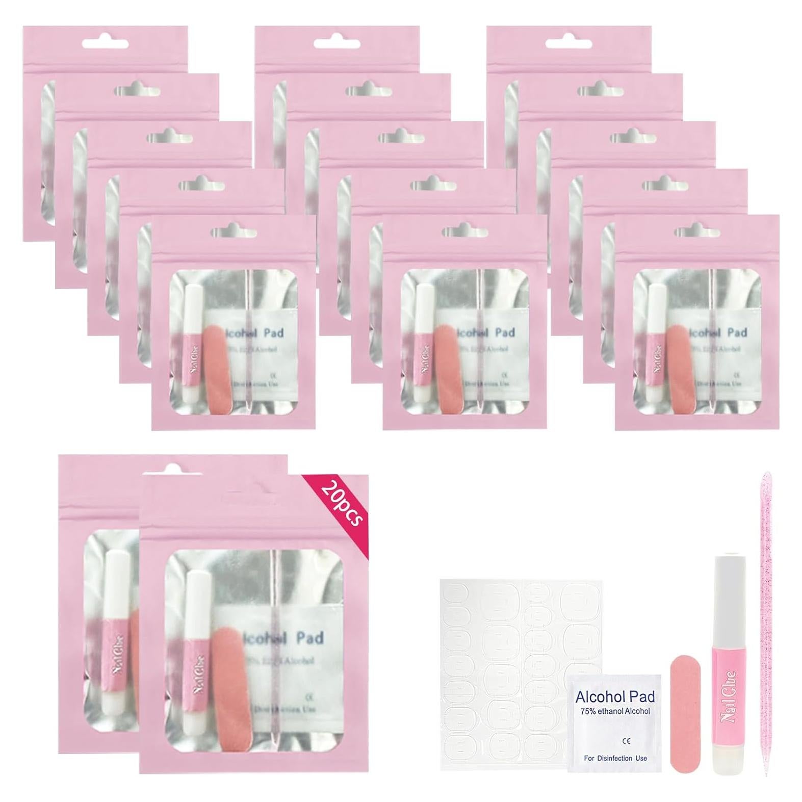 Kit de herramientas para uñas presionadas Sawvolker 20 piezas