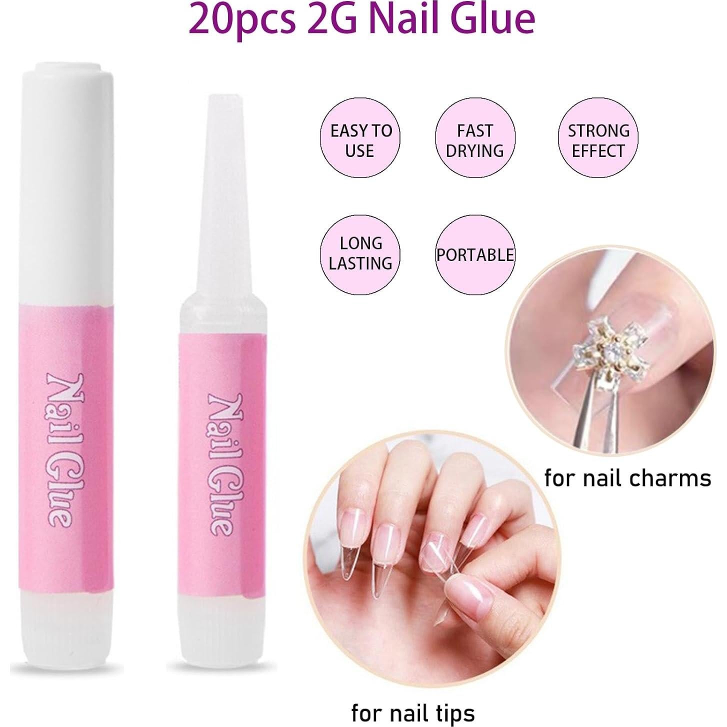 Kit de herramientas para uñas presionadas Sawvolker 20 piezas