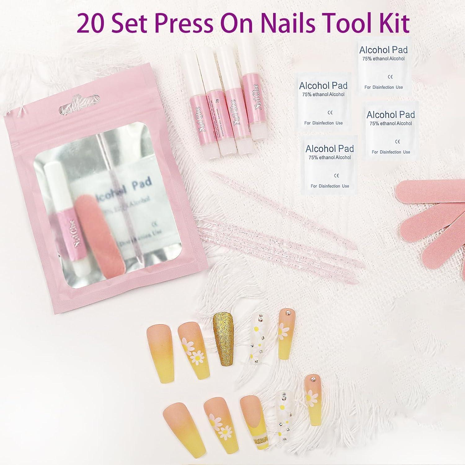 Kit de herramientas para uñas presionadas Sawvolker 20 piezas