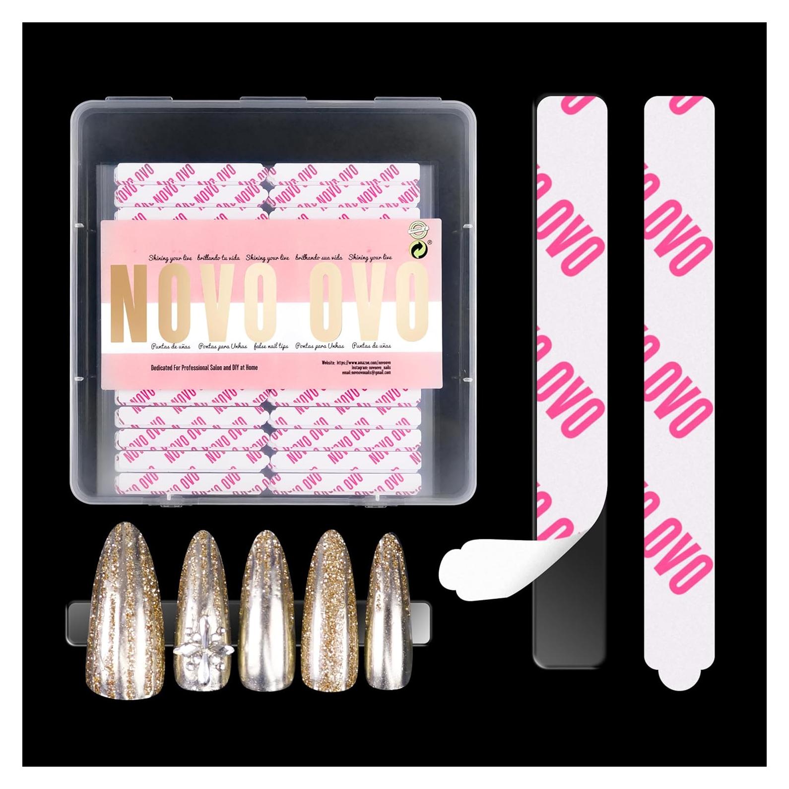 Cinta Adhesiva Doble Cara 360 Piezas NOVO OVO 12 Hojas