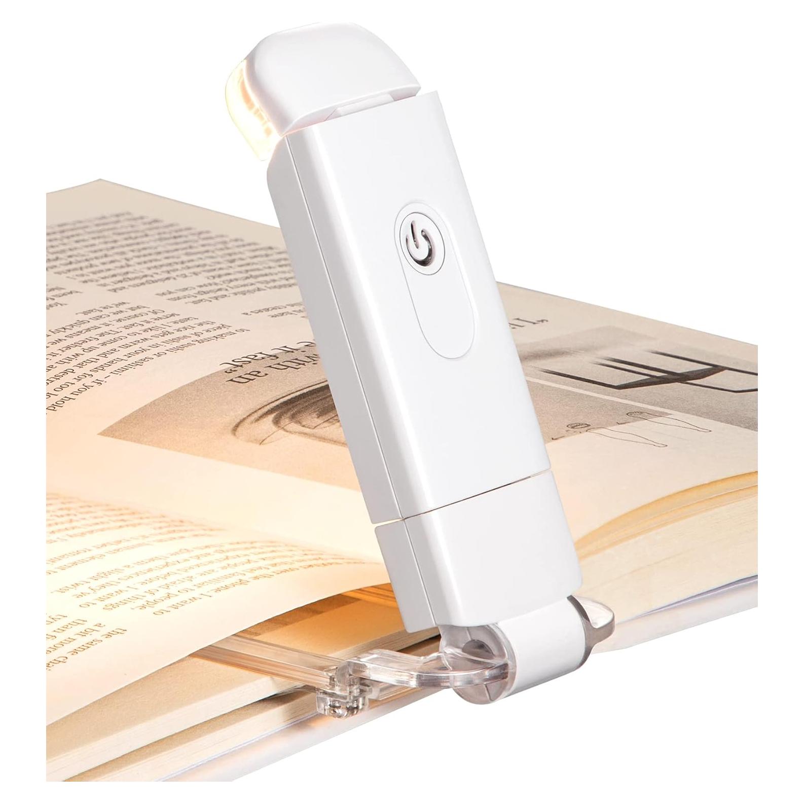 Luz de Lectura DEWENWILS Recargable LED Clip Blanco 4 Brillos