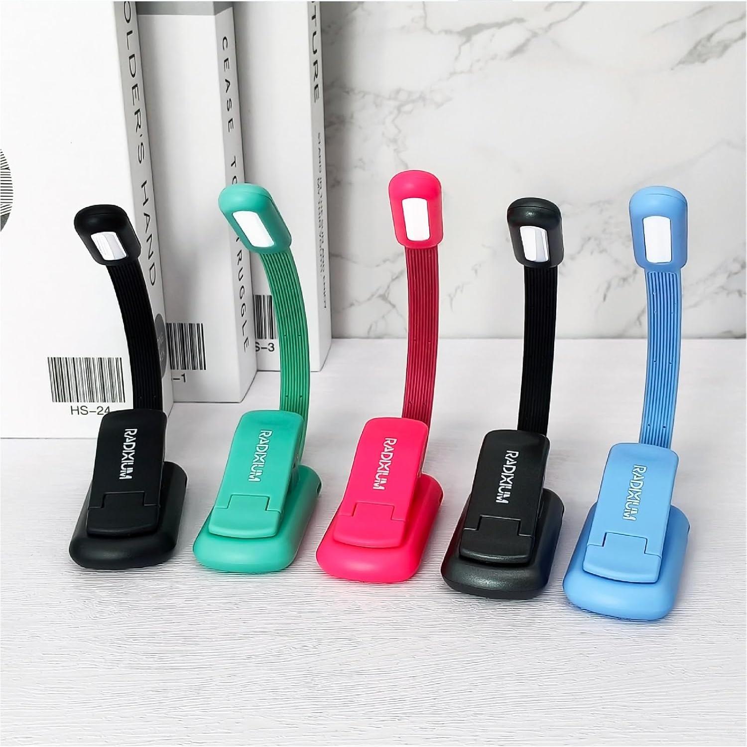 Luz de Libro Recargable RADIXIUM - 9 LEDs, 50H, USB-C, Negro