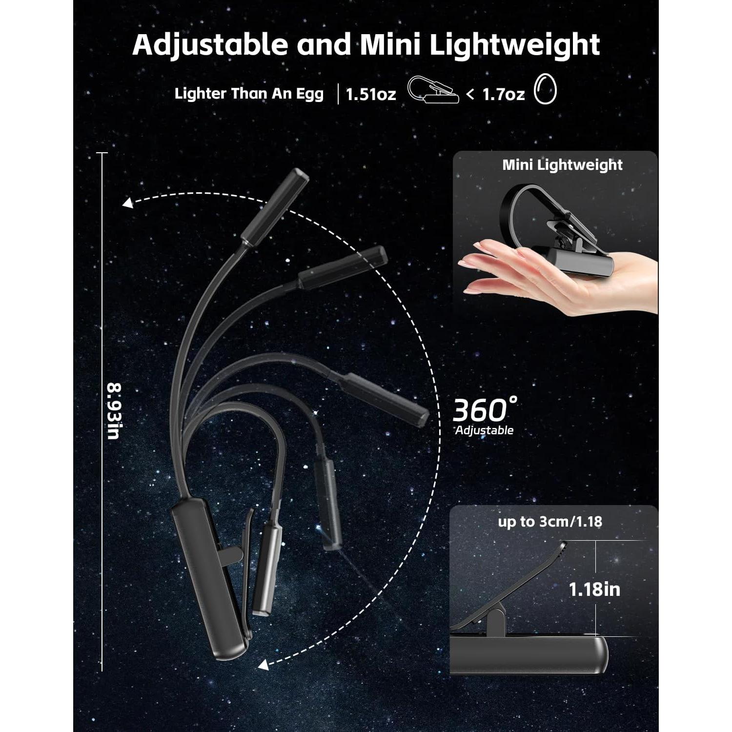 Luz de Lectura Recargable Portátil Shenzhen Youzhan Negro