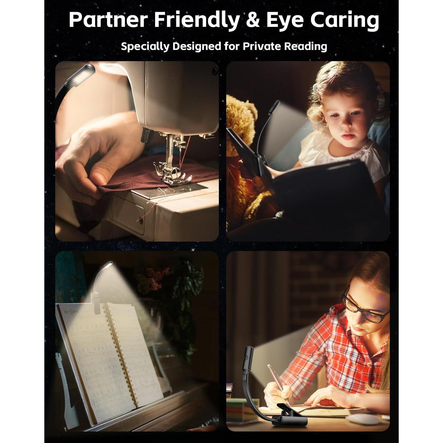 Luz de Lectura Recargable Portátil Shenzhen Youzhan Negro