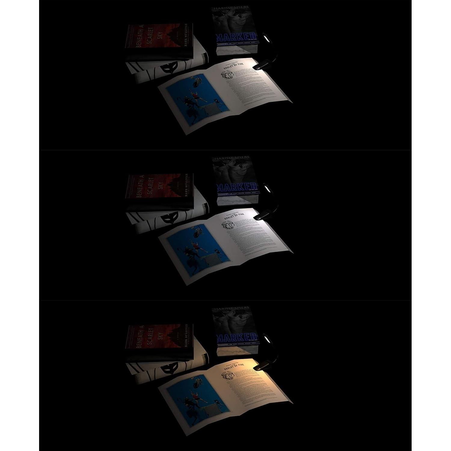 Luz de Lectura Recargable ZYK con 12 LEDs y 3 Brillos