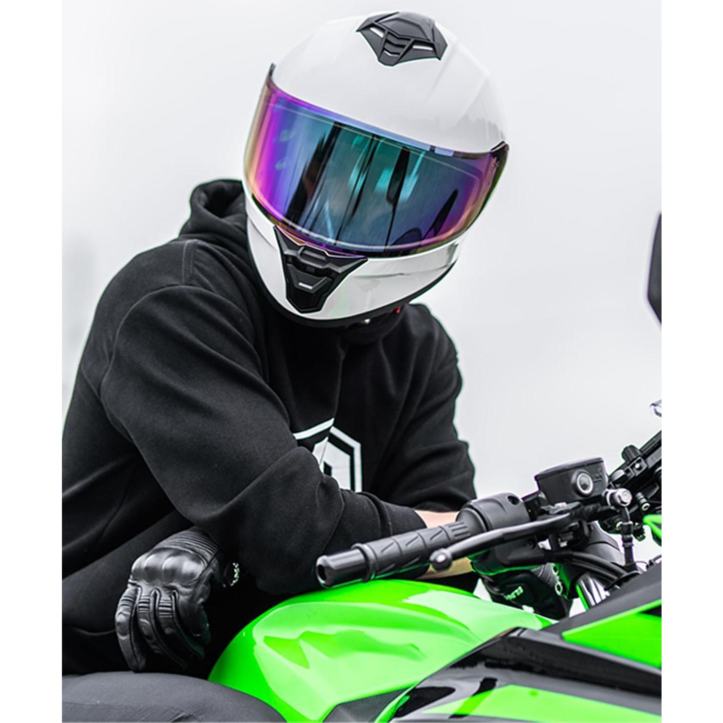 Casco de Motocicleta Auboa AU-T801 Blanco 2XL Ligero