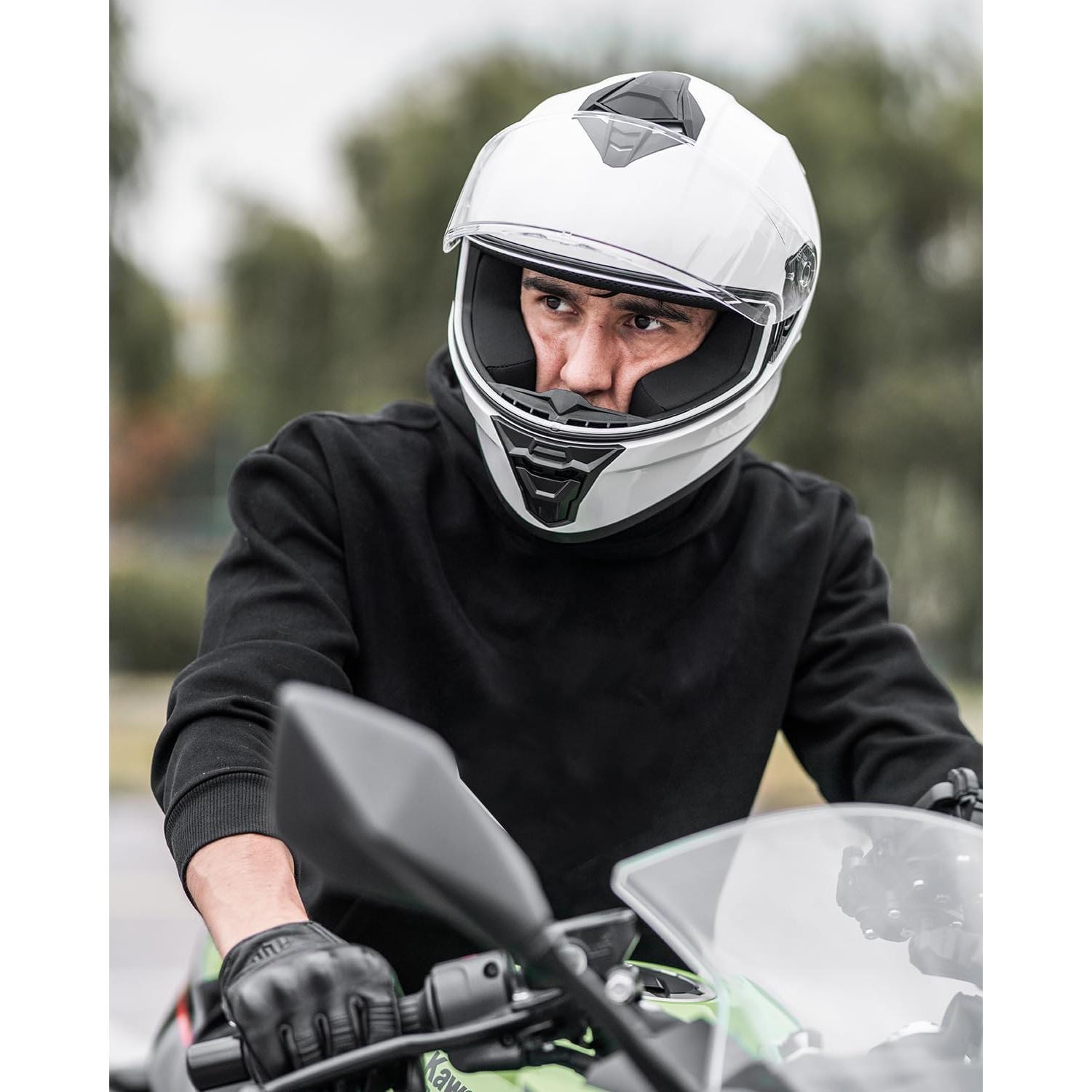 Casco de Motocicleta Auboa AU-T801 Blanco 2XL Ligero