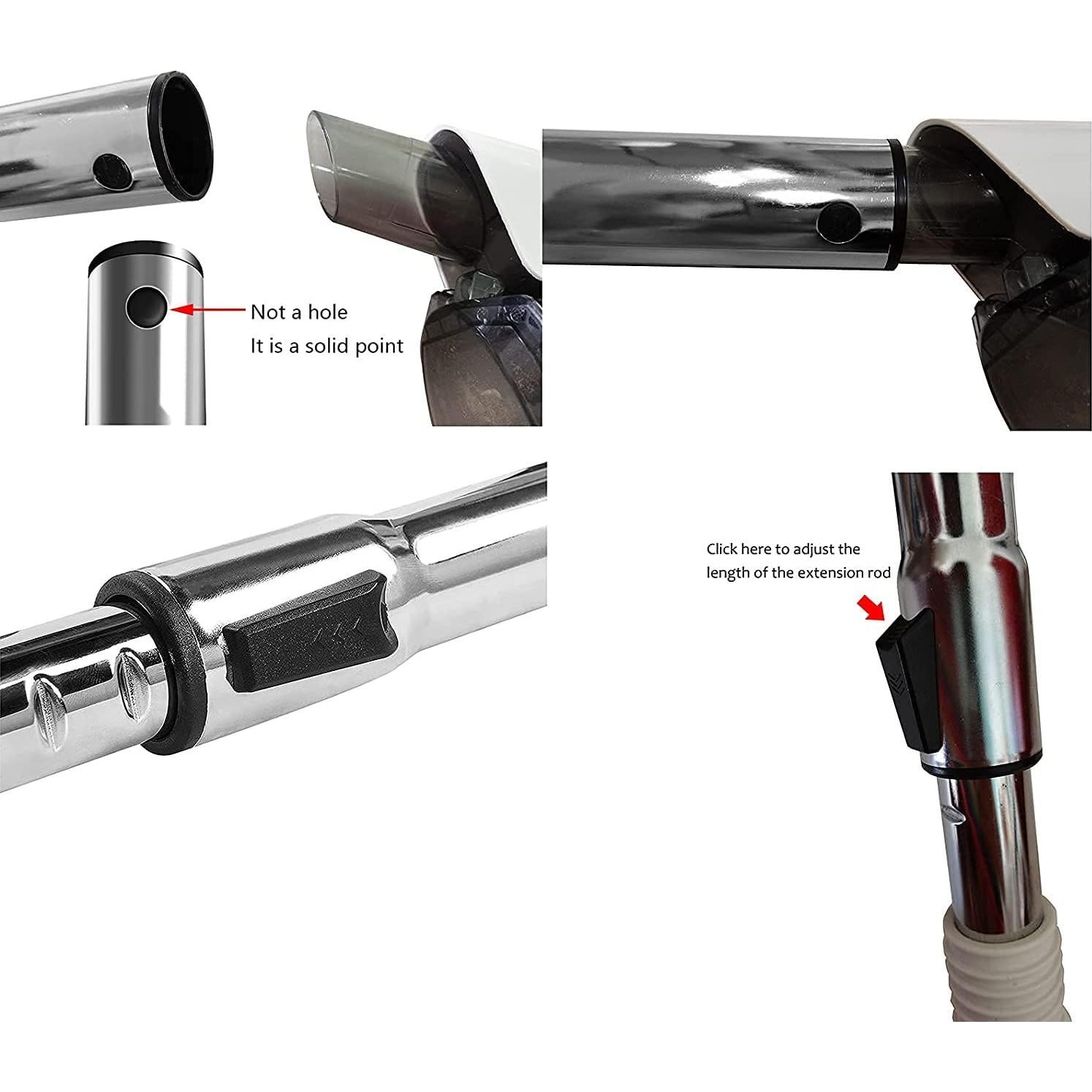 Eagles Hardwood Floor Brush with 1-1/4" Extension Wands Remplacement for Most Vacuum Cleaner Accepting 1-1/4" Attachment-100cm/39inch