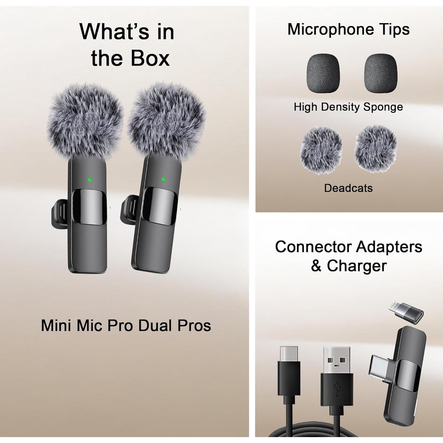 Mini Mic Pro - Micrófono Inalámbrico Lavalier para iPhone