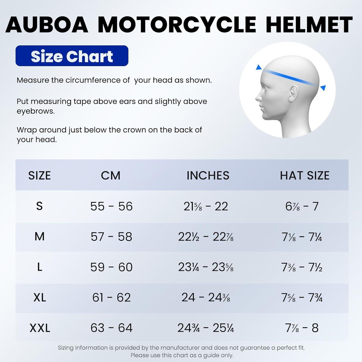 Casco de Motocicleta Auboa AU-T801 Rojo Negro Grande