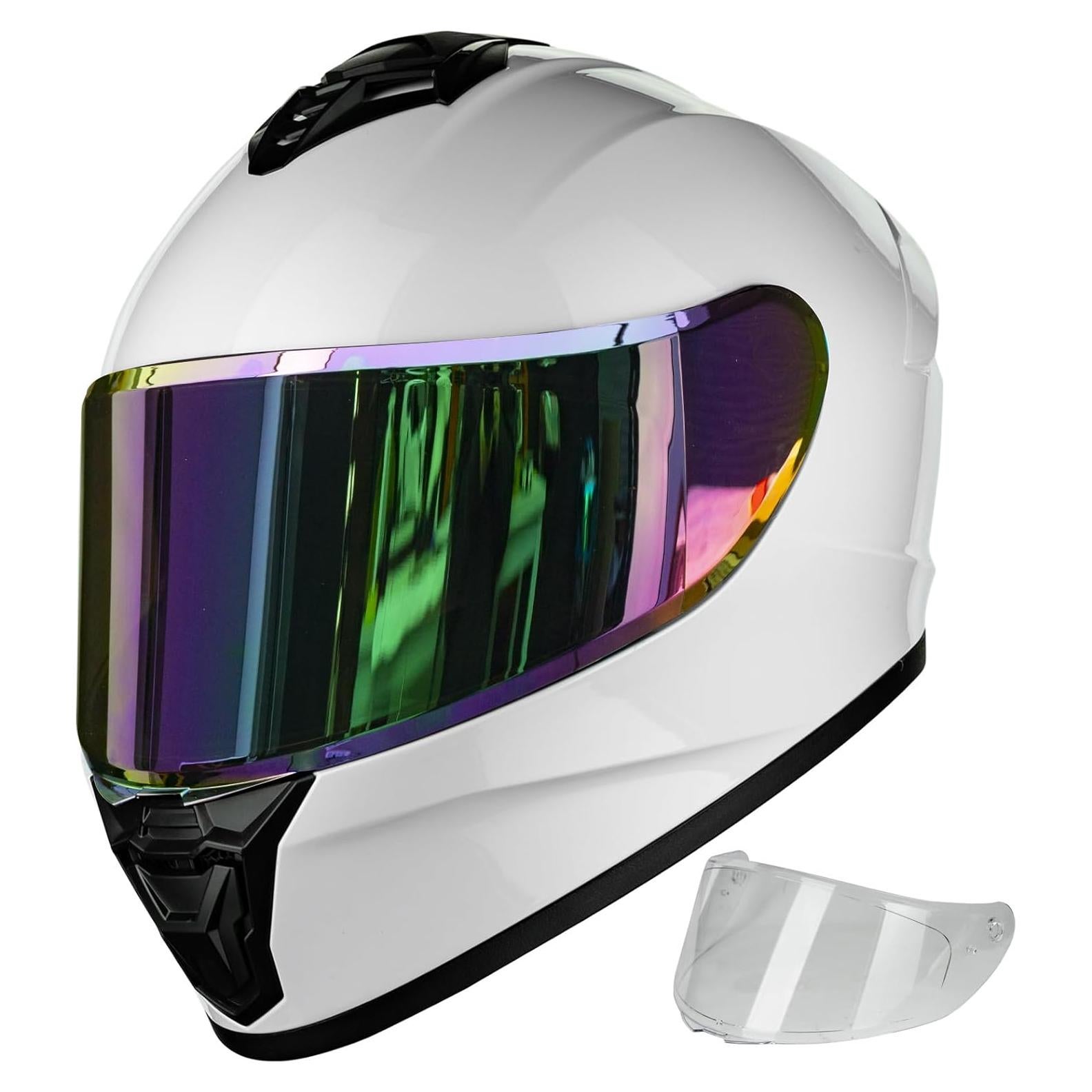 Casco de Motocicleta Auboa AU-T801 Blanco Grande