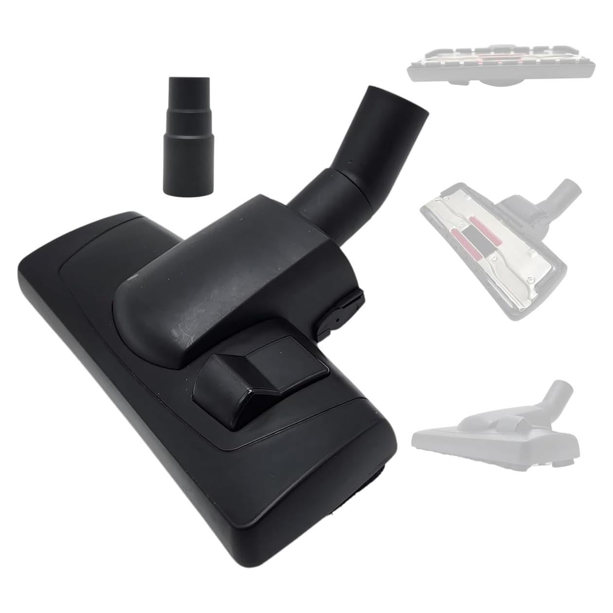 1.25 Inch Vacuum Floor Brush Head plus 1-3/8'' Hose Adapter - Replacement Vacuum Cleaner Attachment for Hard Floors, Rugs, Low/Medium Carpets - Fits Almost Vacuum Cleaners Using 35mm Accessories