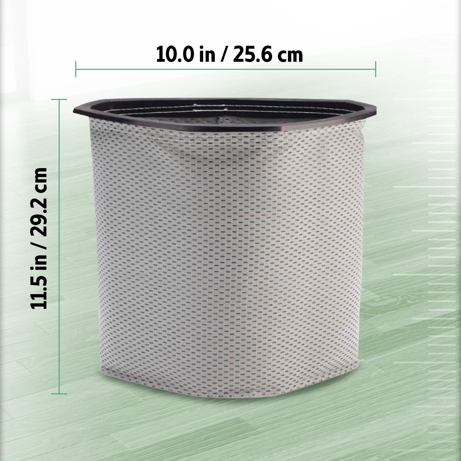 Fit on ProTeam - 10 Triangle Paper Bags (6QT), 1 Triangle Cloth Bag (6QT), 2 HEPA Replacement Filters 107315. Generic Proteam Vacuum Parts & Accessories