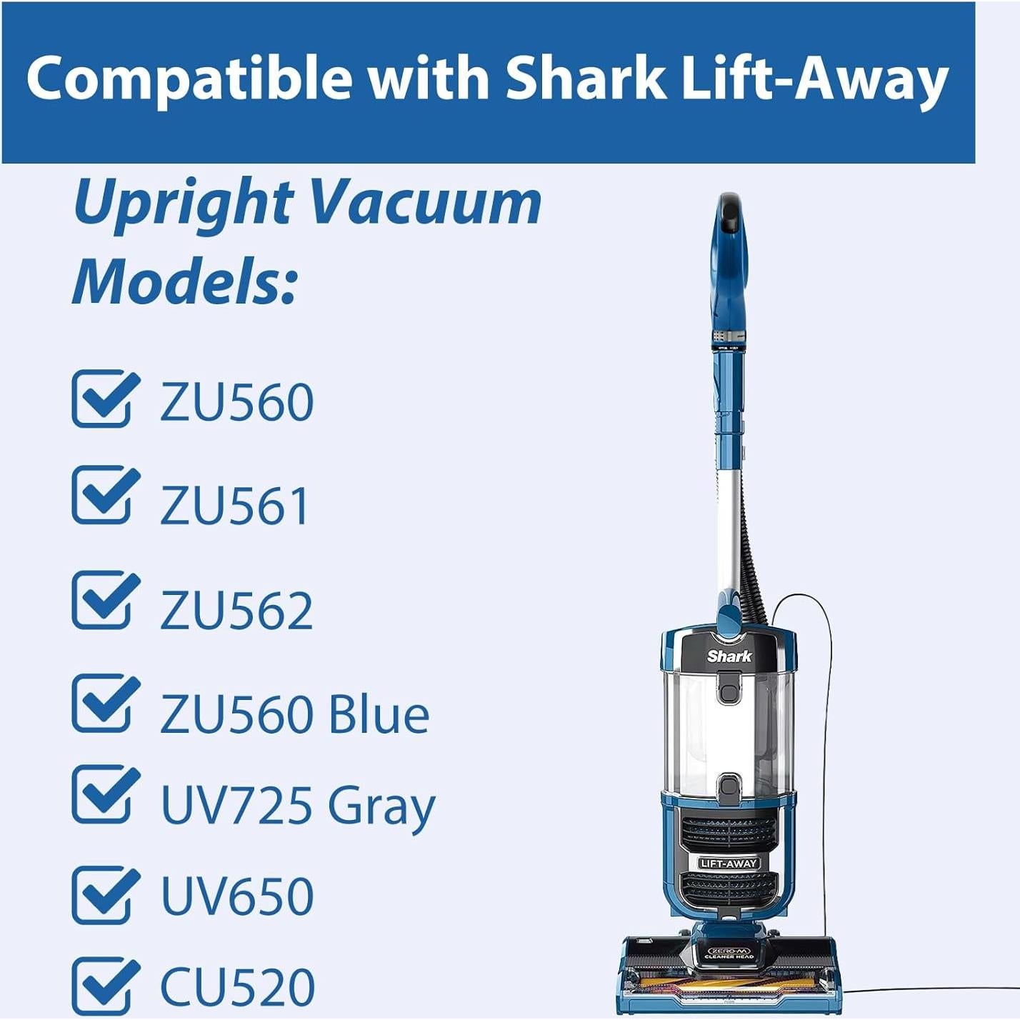ZU560 Replacement Hose Handle for fit Shark Navigator Rotator Lift-Away ZU560 Blue, ZU560 ZU561,ZU562,UV725 Gray,UV650,CU520 Upright Vacuum Replacement Hose handle