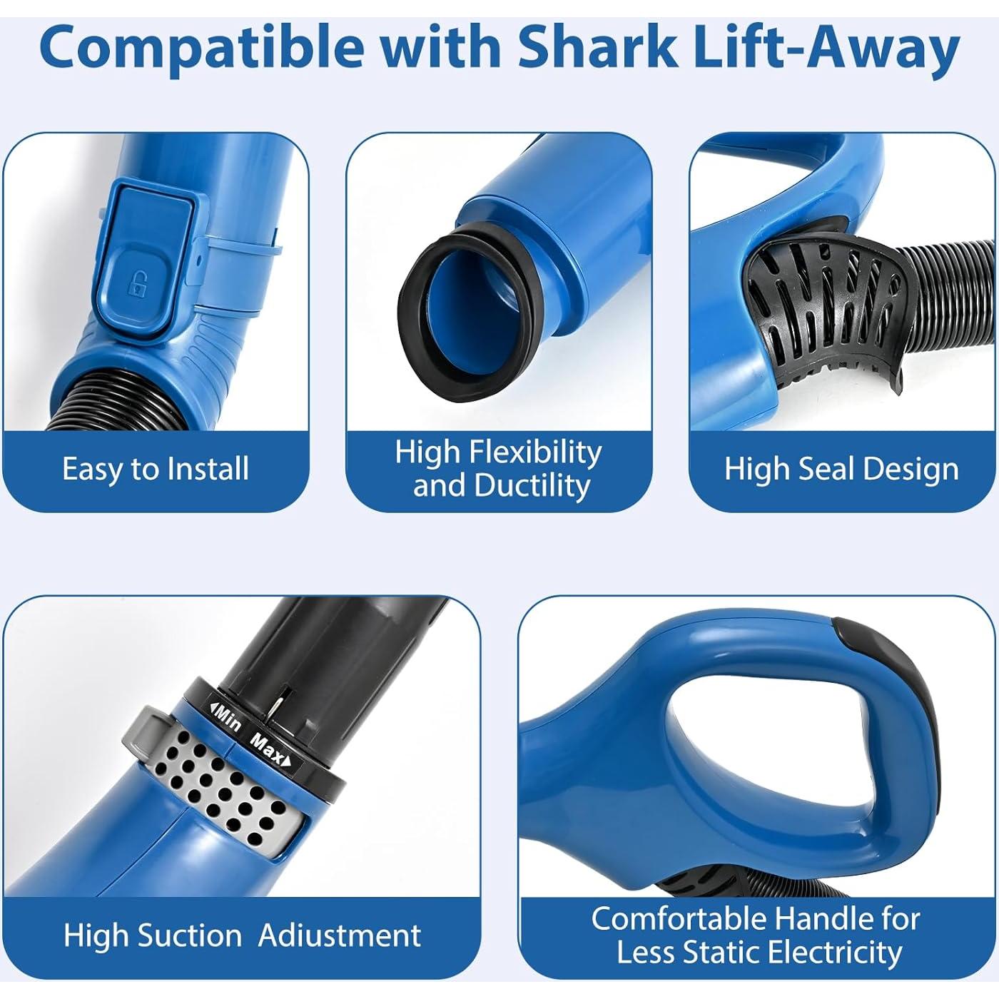 ZU560 Replacement Hose Handle for fit Shark Navigator Rotator Lift-Away ZU560 Blue, ZU560 ZU561,ZU562,UV725 Gray,UV650,CU520 Upright Vacuum Replacement Hose handle