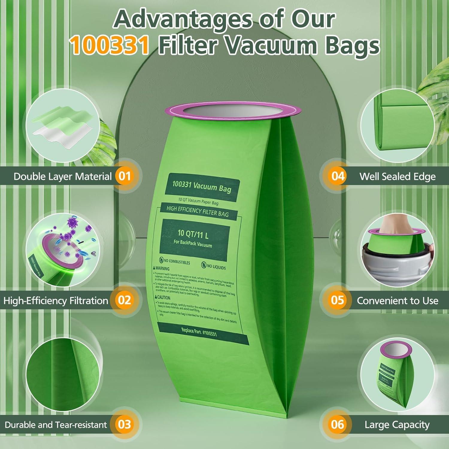 16 Bolsas de Vacío Isinlive 100331 para Aspiradora ProTeam