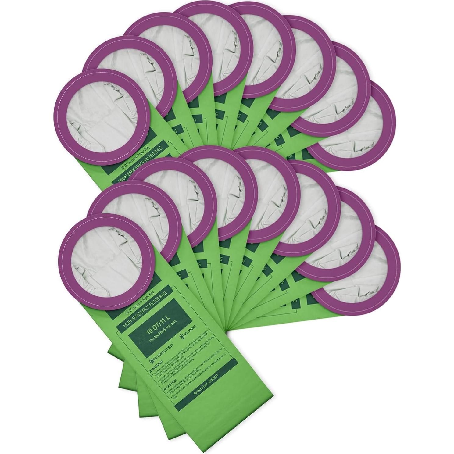 16 Bolsas de Vacío Isinlive 100331 para Aspiradora ProTeam