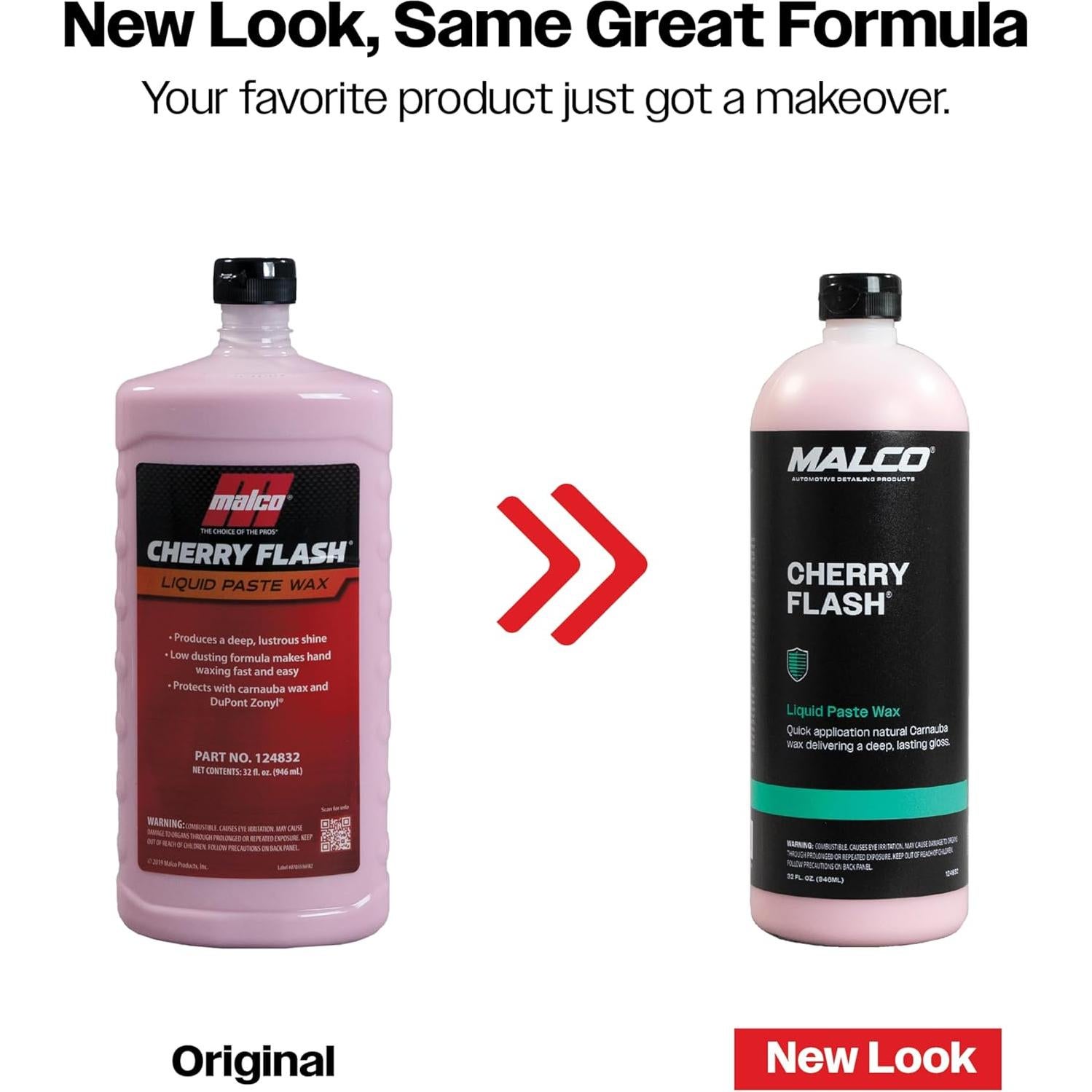 Cera Líquida Malco Cherry Flash 32 Oz - Brillo y Protección
