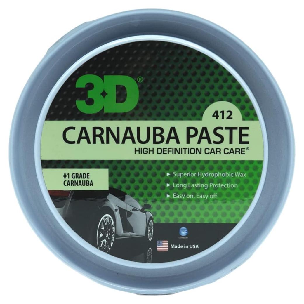 Cera en Pasta Carnauba 3D - Brillo Húmedo Profundo 390g